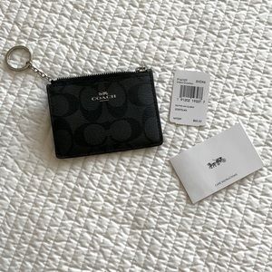 Authentic Coach card holder/key chain unisex